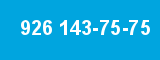 926 143-75-75